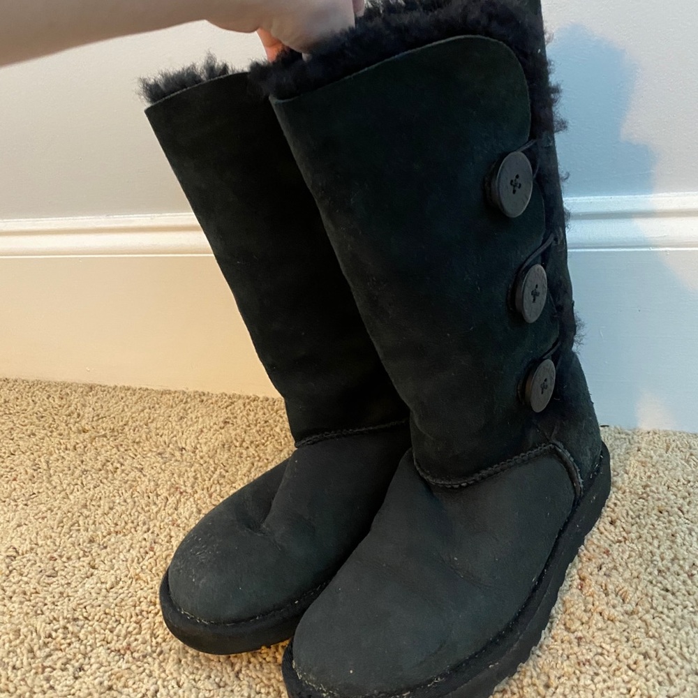 UGG Black Button up suede boots